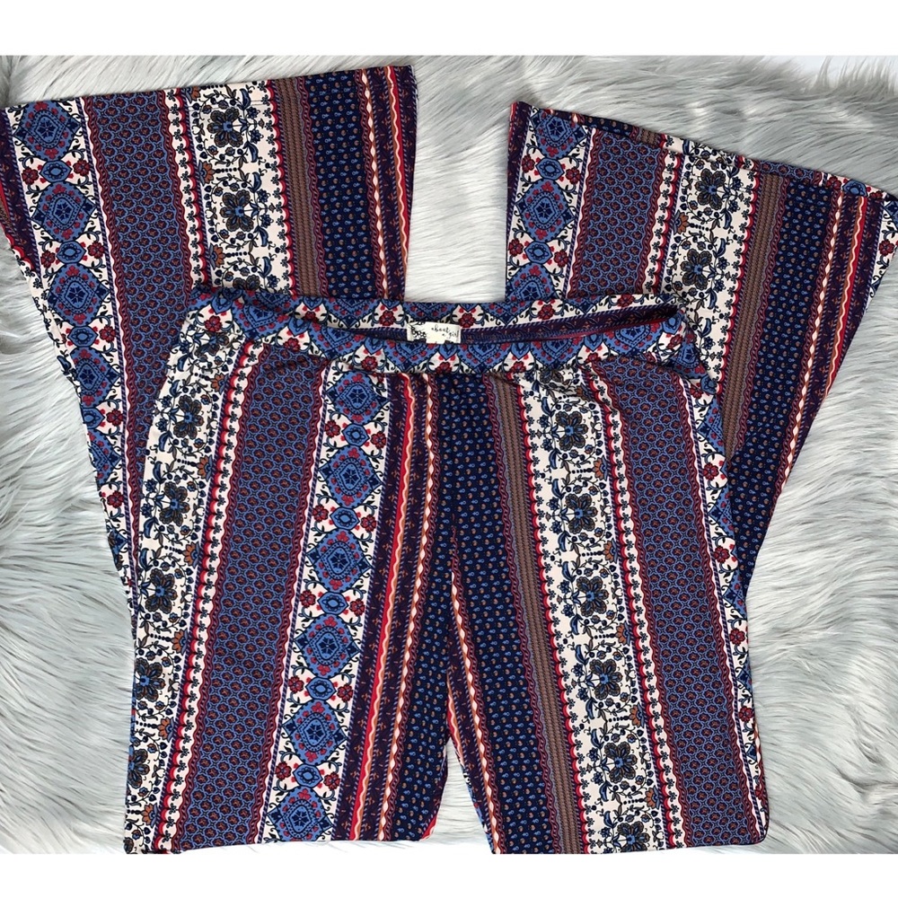 Flare Boho Print flowy pants Size XL